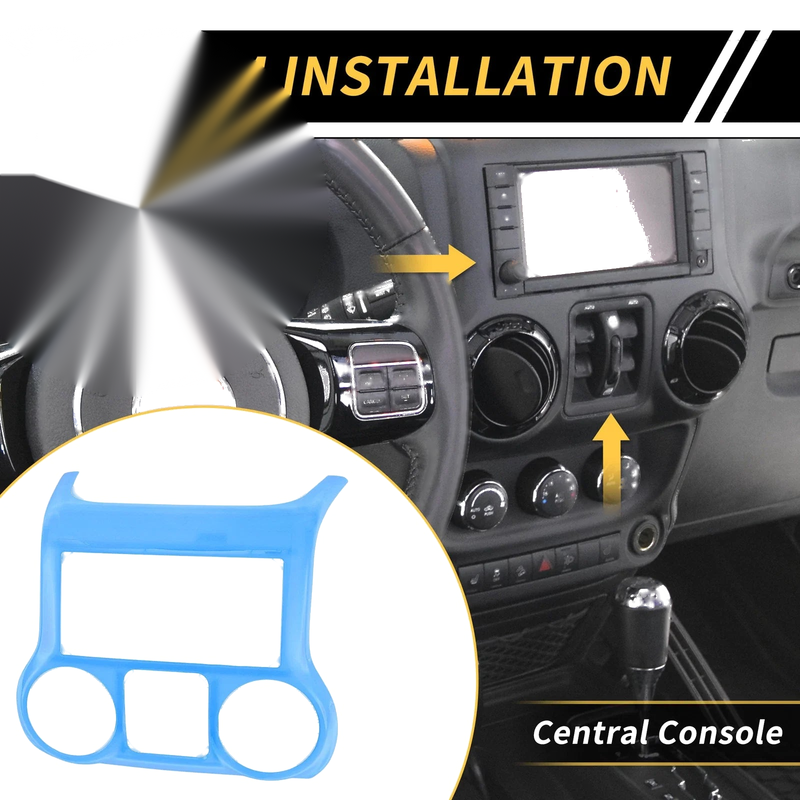 Jeep Wrangler JK JKU Central Console Dashboard Panel Cover Trim (2007-2018)