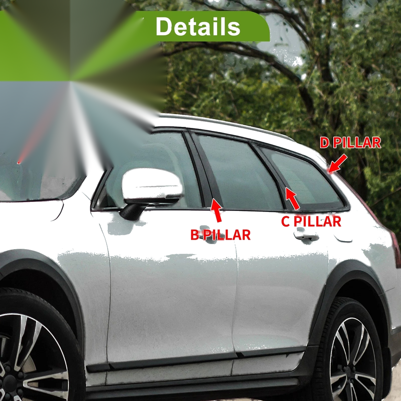 Chrysler 200 10x Door Pillar Window Trim CF Black (2011-2014)
