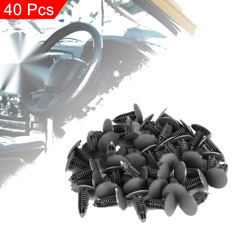 Toyota 40pcs Plastic Bolt Rivets Gray Trim Panel Retainer Clips