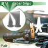 7/8" 22mm Motorcycle Hand Grips Cover Handlebar Grips TPU Dark Gray