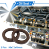 Make Model Oil Seal 50x72x10mm Brown 2 x Rotary Shaft Seal FKM Rubber