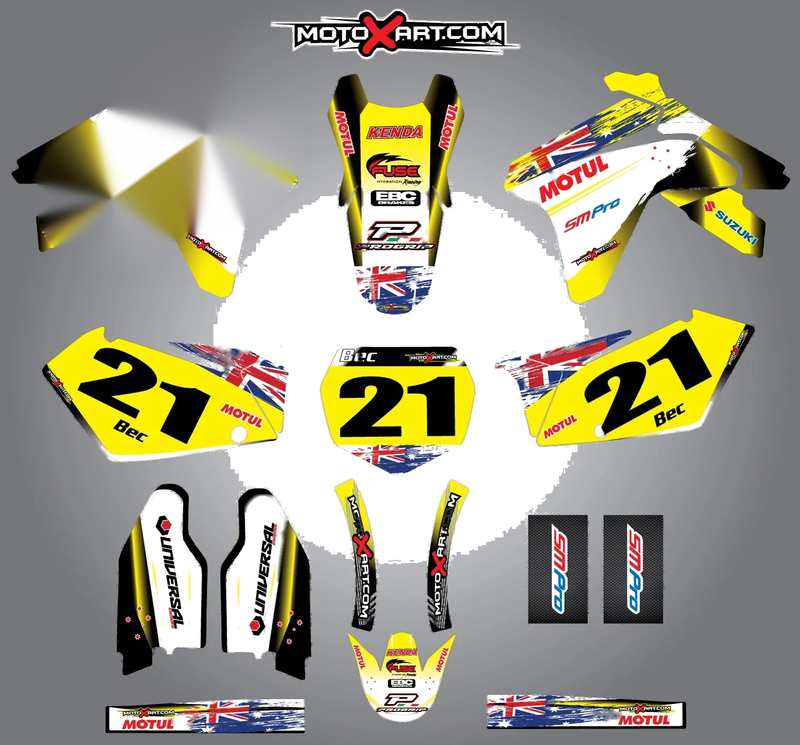 Suzuki RMZ 450 Custom Graphics Decals (2005-2006)