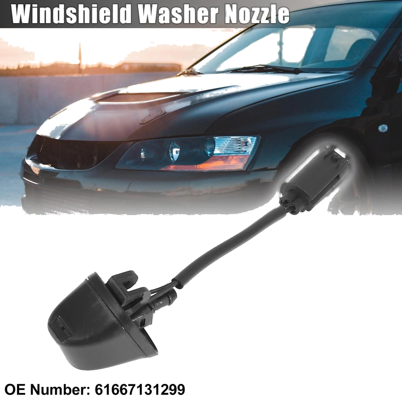 BMW E90 E91 Windshield Washer Nozzles Spray Jet with Heating (2005 - 2013)