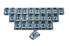 Pack 25 x Speed Clamps Helmet Clips Wheel Nuts Chimney U Nut m6 6mm