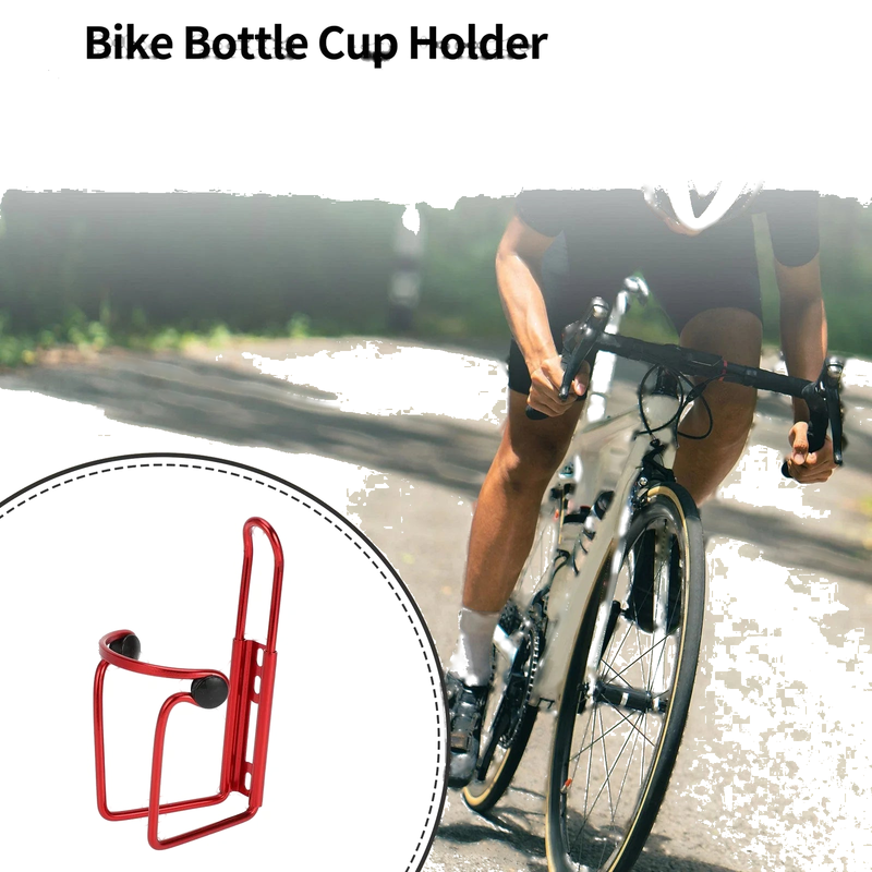 Motorcycle 2 x Water Bottle Cup Drink Holders Red Aluminum Alloy Universal
