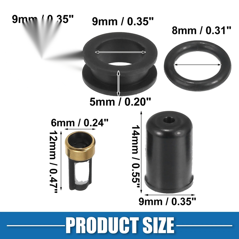 Mazda MX-3 4 x Fuel Injector O-Rings Seals with Micro Filters (1994-1996)
