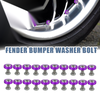 Motorcycle Car 20pcs Purple M6 Fender Bumper Washer Bolt Nut