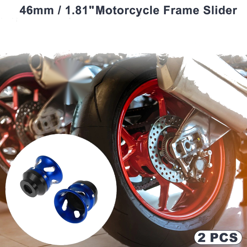 Motorcycle 14mm Aluminum Alloy Motorcycle Slider Frame 2 x