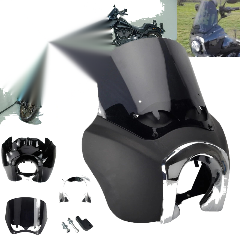 Harley Dyna FXDXT Front ABS Club Style Headlight Fairing Set (2000-2003)