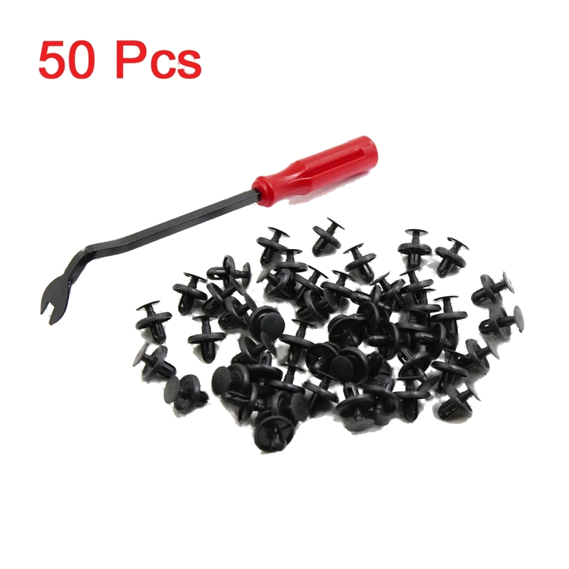 Toyota 50Pcs / Car Retainer Clips / Rivets with 1 Plastic Fastener Remover