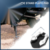 Motorcycle Side Stand Plate Pad / 1 Set / with Wrench Al Alloy Silver Tone
