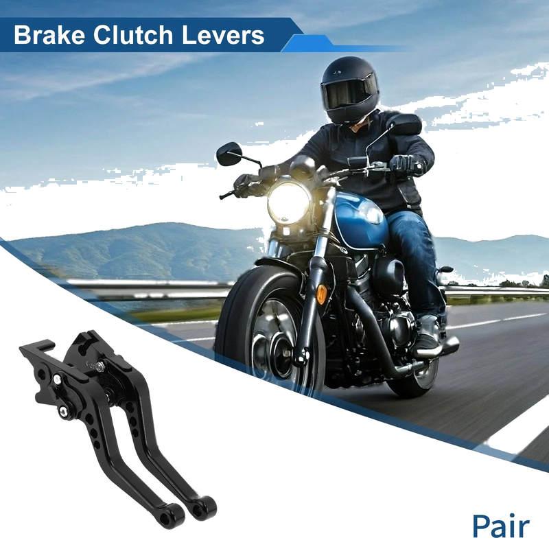 2 x Adjustable Brake Clutch Levers Kawasaki Ninja 300/Z300 (2013–2017) Black