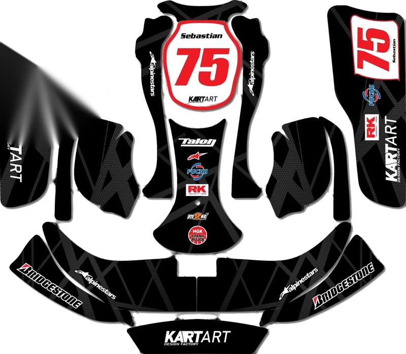 CRG 06 Custom KART ART Sticker Kit - Carbon Style Decals