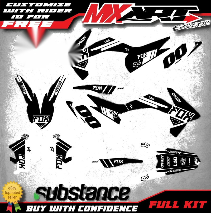 KTM SXF 450 2011-2012 GLOW BLACK STYLE Full Sticker Set Custom Decals