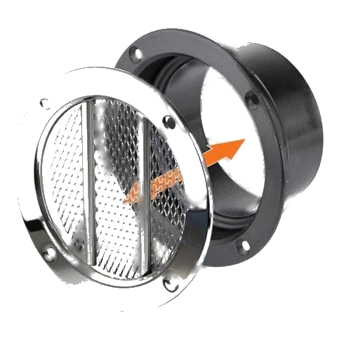 Boat / Caravan / Camper Vent Recessed 316G SS Round Grate 160mm
