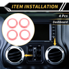 Jeep Wrangler JK JKU (2011-2017) Pink AC Vent Dashboard Decoration Rings