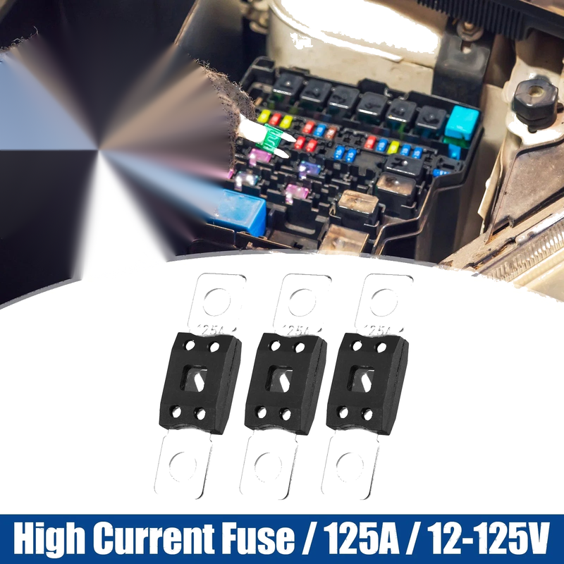 Car / Boat / Motorcycle Audio CD Fuse Holder 3 x 125A 12V High Current Fuse