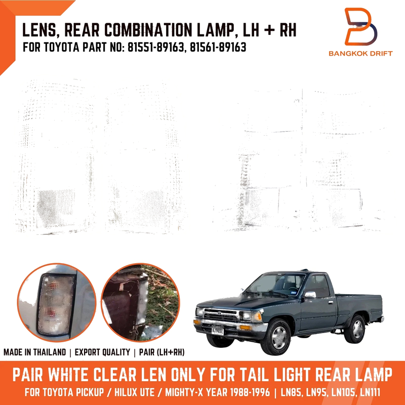 Toyota Hilux Ute Clear Lens Tail Lamp Rear Light (1988-1996)