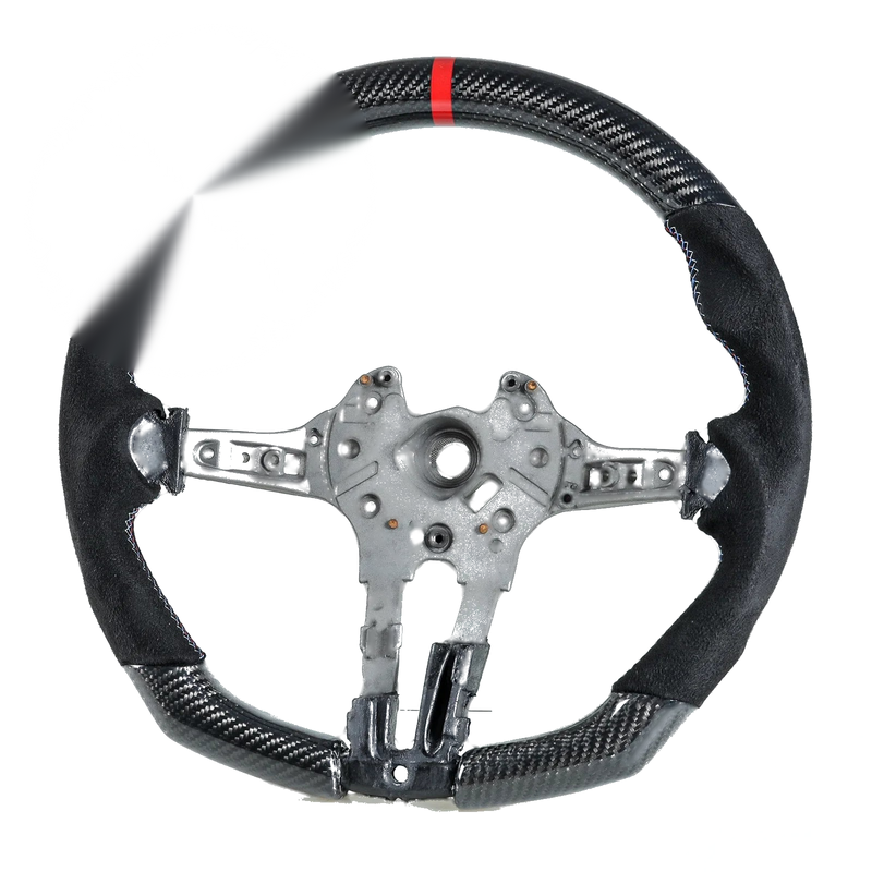 BMW F10 F11 F07 F12 F13 F06 F01 F02 Steering Wheel Carbon Suede Red (2010-2017)