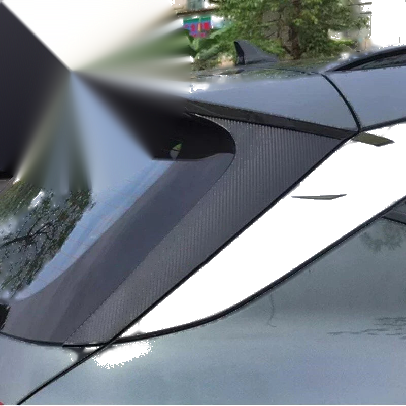 Hyundai Tucson Carbon Fiber Door Window Pillar Post Cover Sticker (2022–2024)