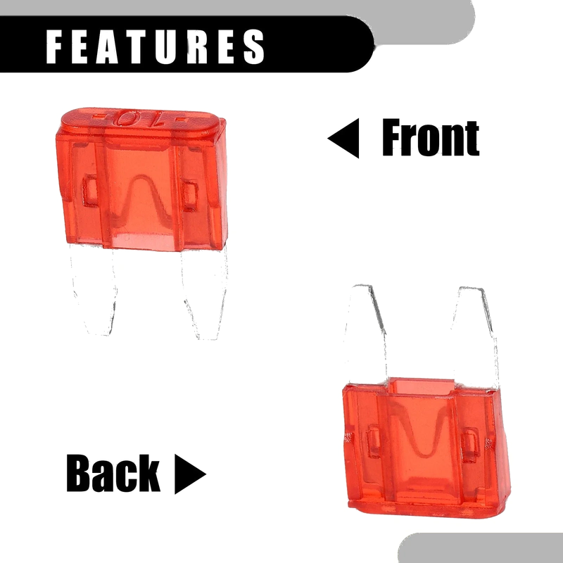 Car Short Circuit Protection 5 Pcs Mini 10AMP APM/ATM Blade Fuses