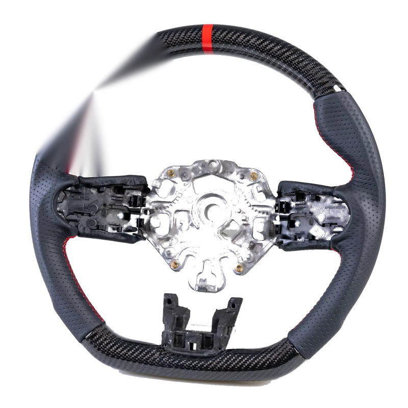 Mini F54 F55 F56 F57 Carbon Flat Bottom Leather Steering Wheel (2021-)