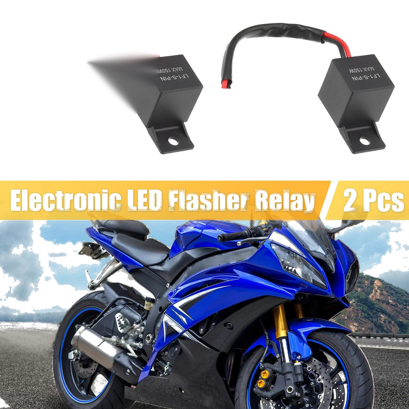 Motorcycle Turn Signal LED Flasher Relay / 2 x 2 Pins 12V Electronic
