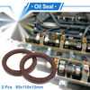 Oil Seal 2 x Rotary Shaft Seal FKM Rubber 85x110x13mm Brown