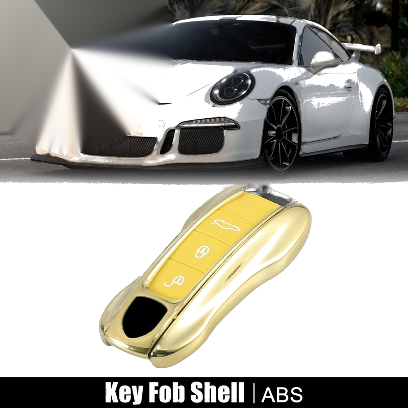 Porsche Panamera Cayenne Gold Tone Painted Key Cover Fob Shell Cover