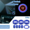 Honda Civic (2022-2023) Blue 8pcs AC Switch Air Vent Knob Covers