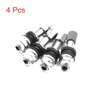Motorcycle Scooter Tubeless Zinc Alloy Silver Tone Valve Stems / 4pcs /