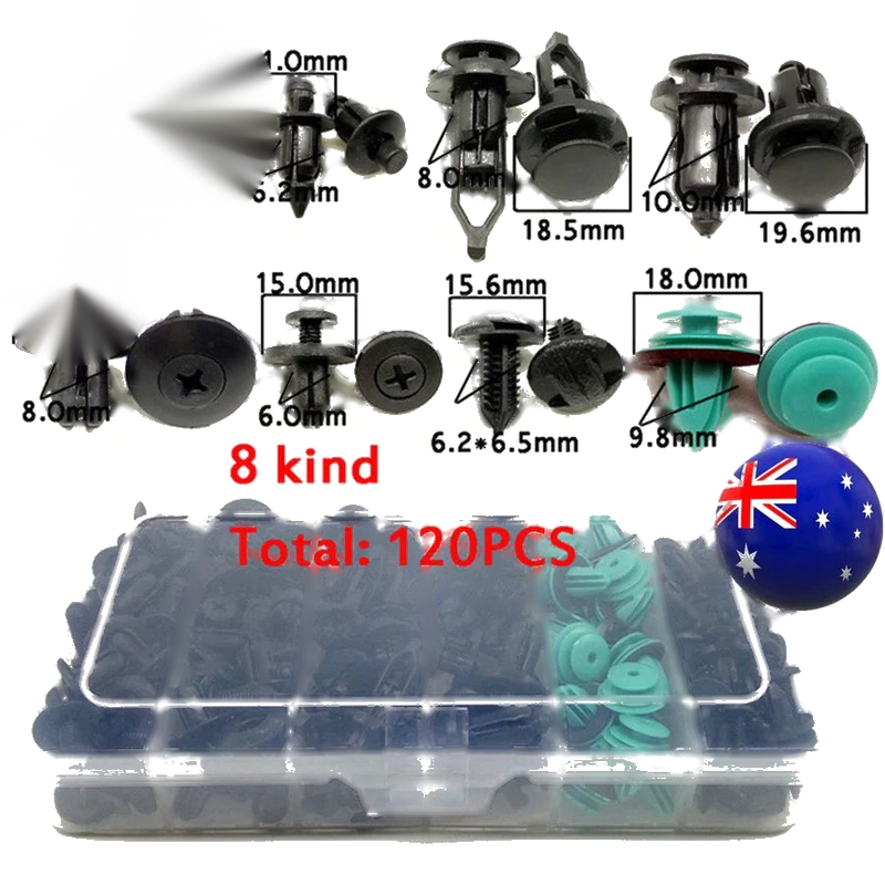 Door Interior Panel Bumper Fender - AU Mixed Size Fastener Clips