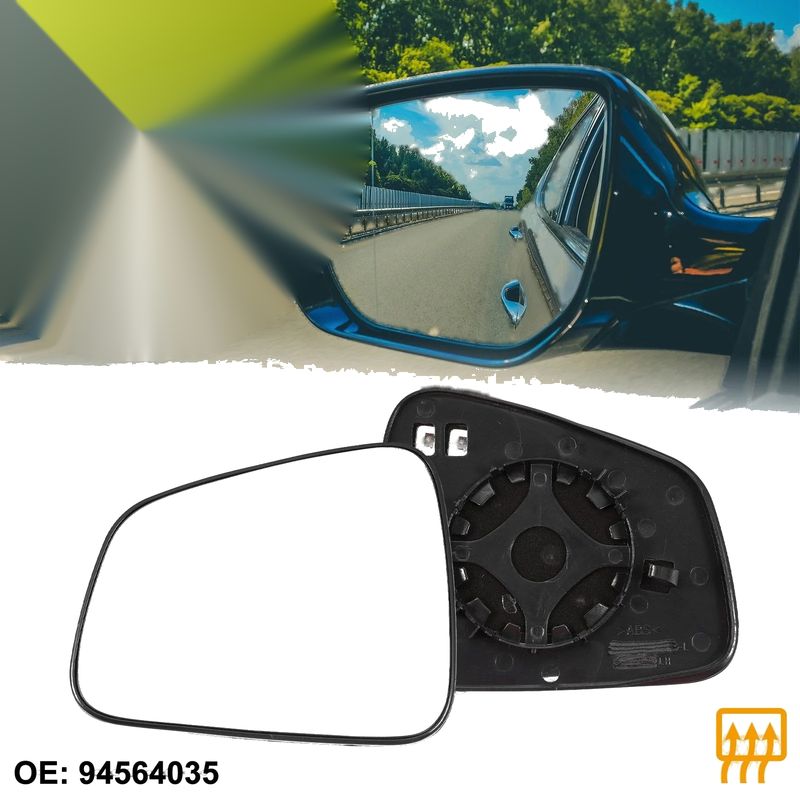 Chevrolet Trax Rearview / Left / Heated Mirror Glass with Backing Plate
