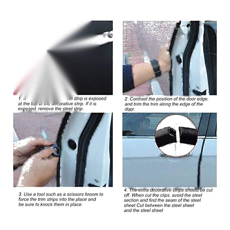 Auto Door Edge Protector Blue 13Ft Universal Rubber Seal Trim Molding Strip