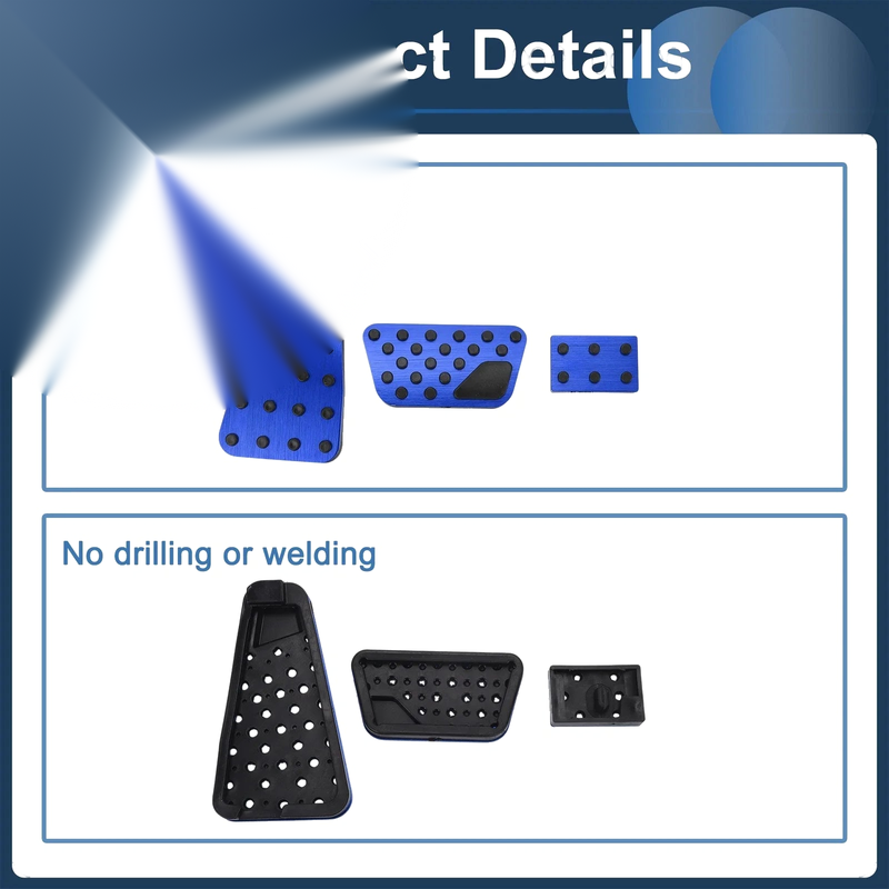 Dodge RAM 1500 (2010-2018) Blue 1 x Automatic Foot Pedal Covers