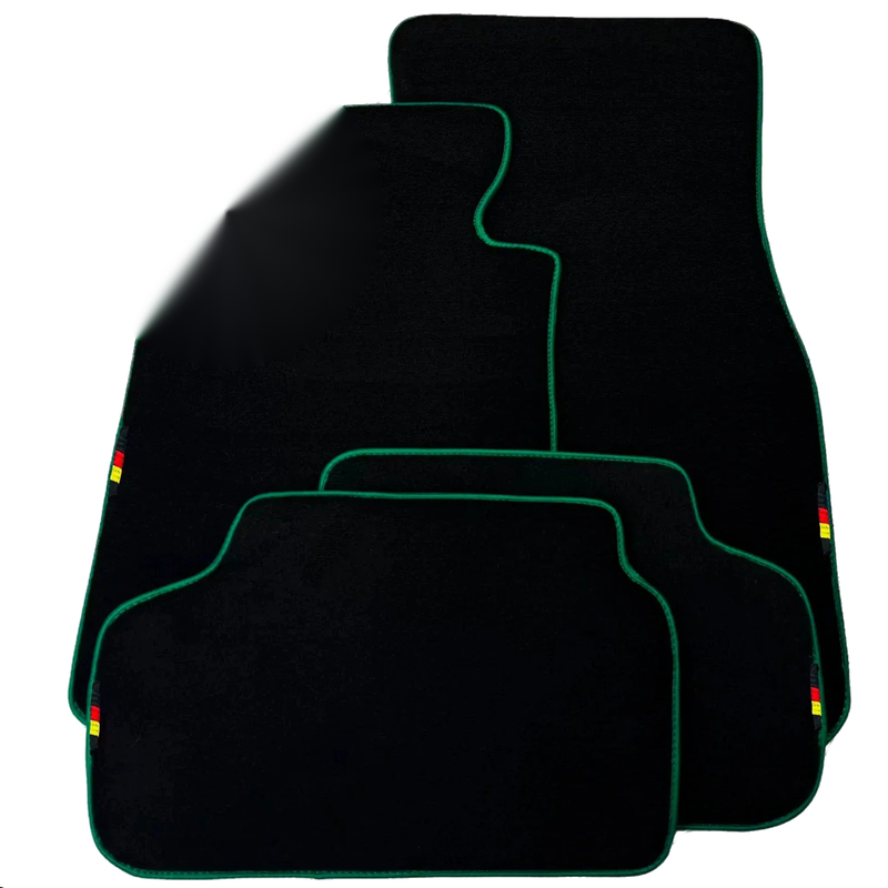BMW X3M F97 SUV with Green Trim AutoWin Black Floor Mats (2019-2024)