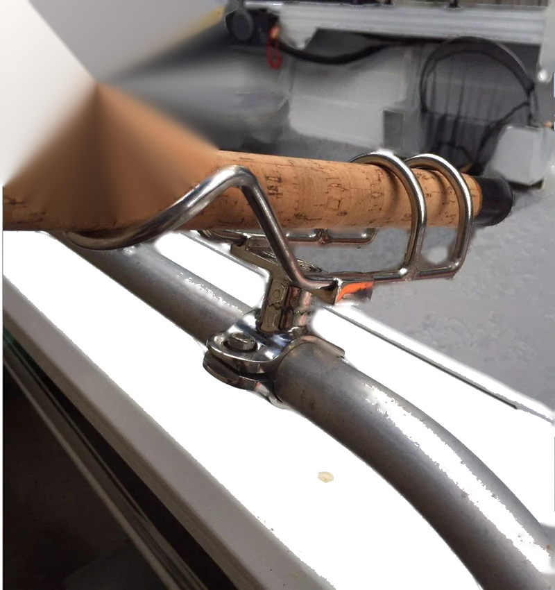 Clamp On Rod Holders 25mm 316 Stainless 360 Horizontal/Vertical x4