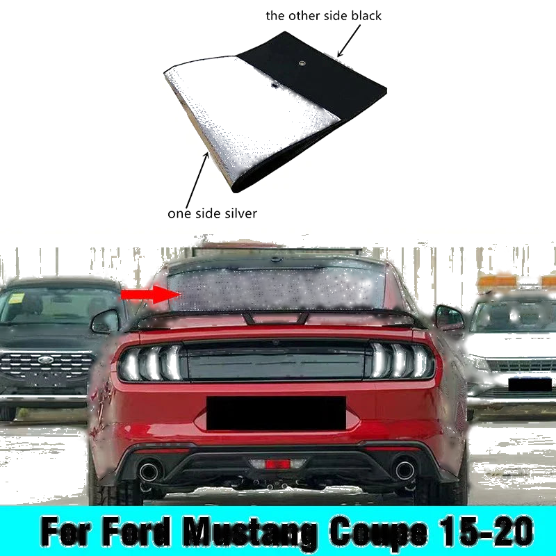 Ford Mustang Coupe Rear Windshield Privacy Sunshade (2015–2020)