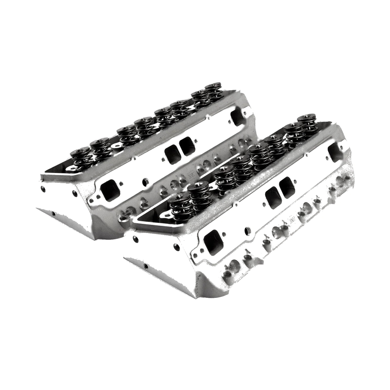 Chevy SBC 350 190cc 64cc Angle Hydraulic Flat Assembled Cylinder Heads