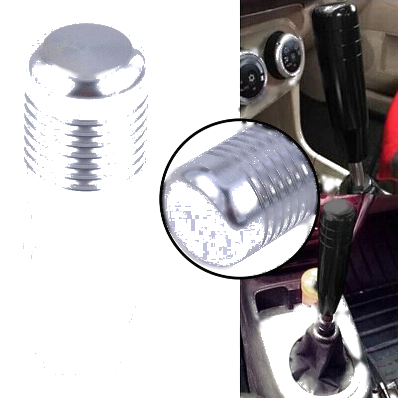 Universal Car Models Silver Aluminum Manual Gear Shift Knob
