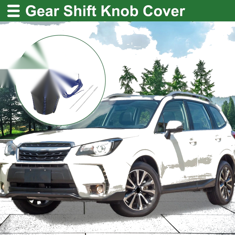 Subaru Forester Black Blue Faux Leather Gear Shift Knob Cover (2014-2017)