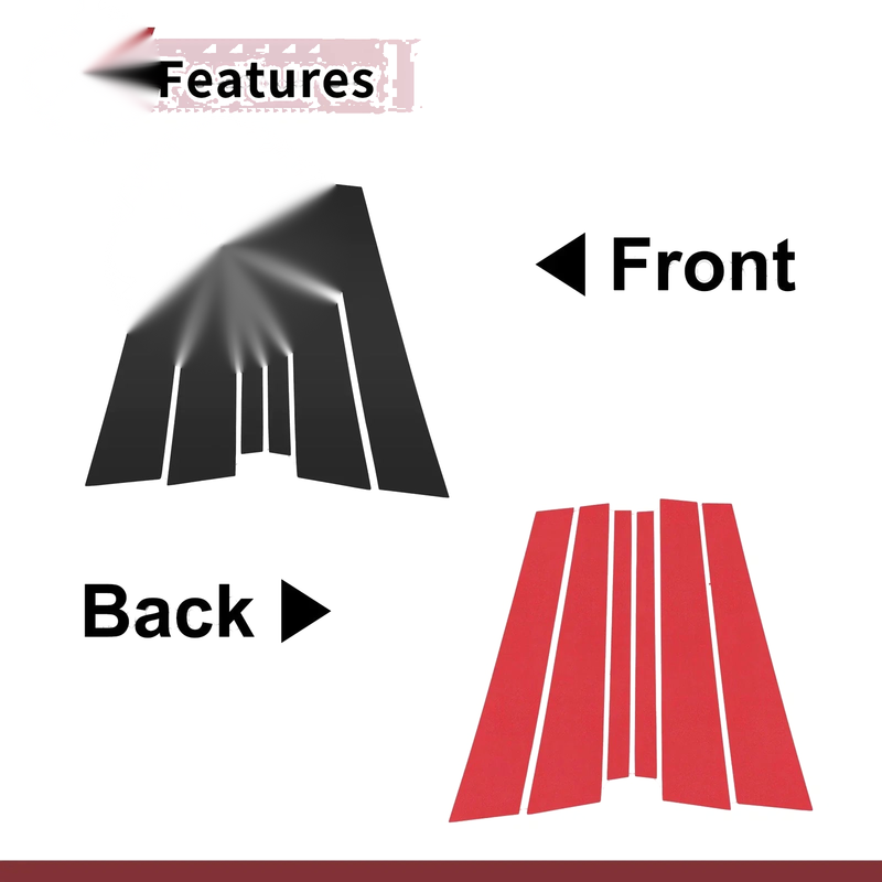 Ford Crown Victoria (1998-2008) Black Door Pillar Window Trim