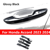 Honda Accord 4X Glossy Black Door Handle Cover Trim (2023–2024)