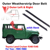 2x Weatherstrip Door Belt Outer Rubber Fits Toyota Land Cruiser FJ40 1969-80 DE