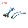 5 x 1157 Motorcycle Double Contact 3 Wire Rear Lamp Tail Light Socket Green