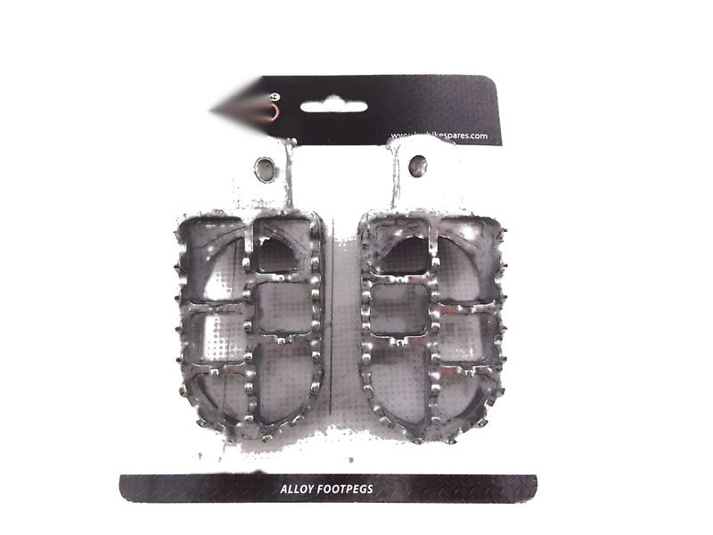 Yamaha MX100 79-83 Silver Foot Pegs Set (Left & Right Pair)