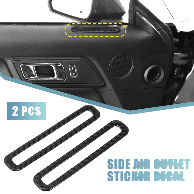 Ford Mustang Carbon Fiber Side Air Outlet Stickers (2015-2020)