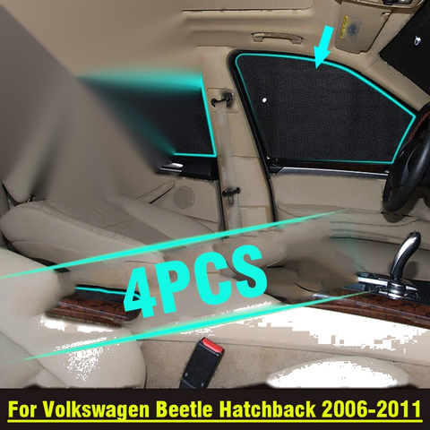 Volkswagen Beetle Hatchback Side Windows Sunshade / 4pcs (2006–2011)
