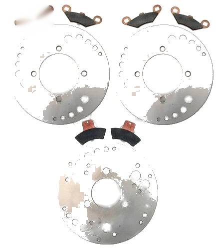 Polaris Trail Blazer 250 Front & Rear Brake Rotors & Pads 2 x Rotors & Pads (1999–2004)