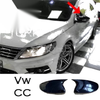 VW Passat CC Side View Mirror Covers Gloss Black 2 Piece (2009-2011)